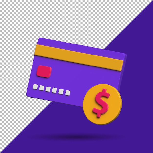 3d rendering payment card