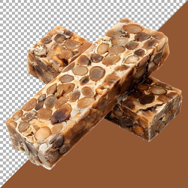 3D Rendering of a Peanut Brittle on Transparent Background Ai Generated