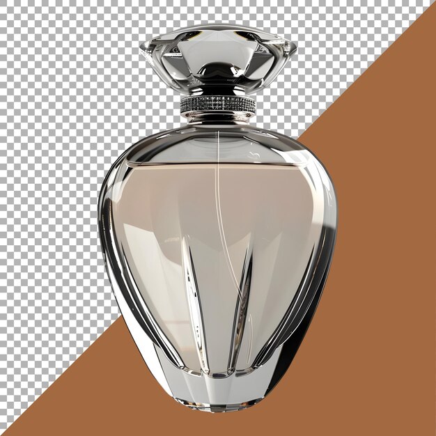 3D Rendering of a Perfume Bottle on Transparent Background Ai Generated