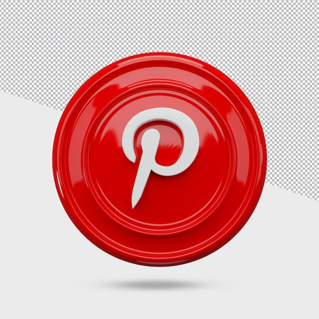 3d rendering pinterest icon design