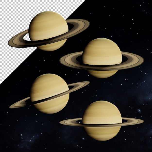 3d rendering planet saturn solar system universe