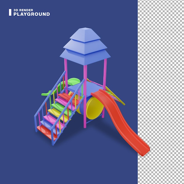 3d rendering playground icon