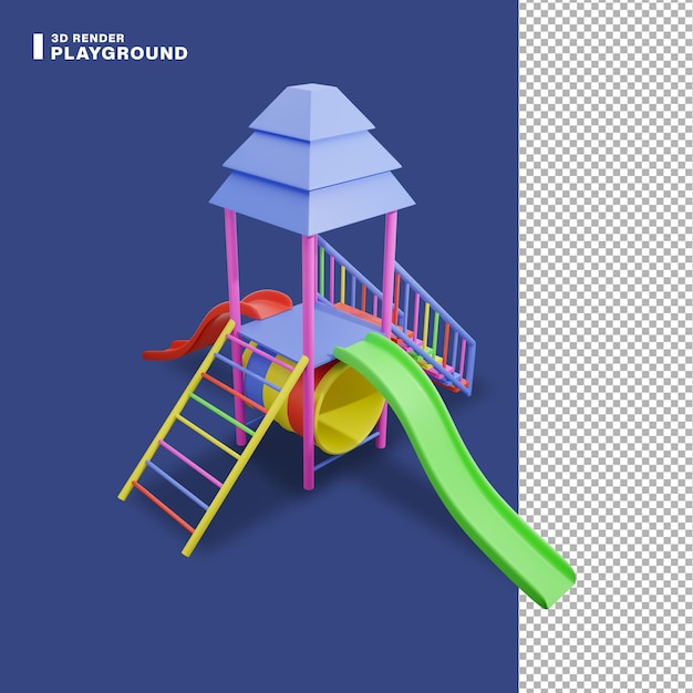 3d rendering playground icon