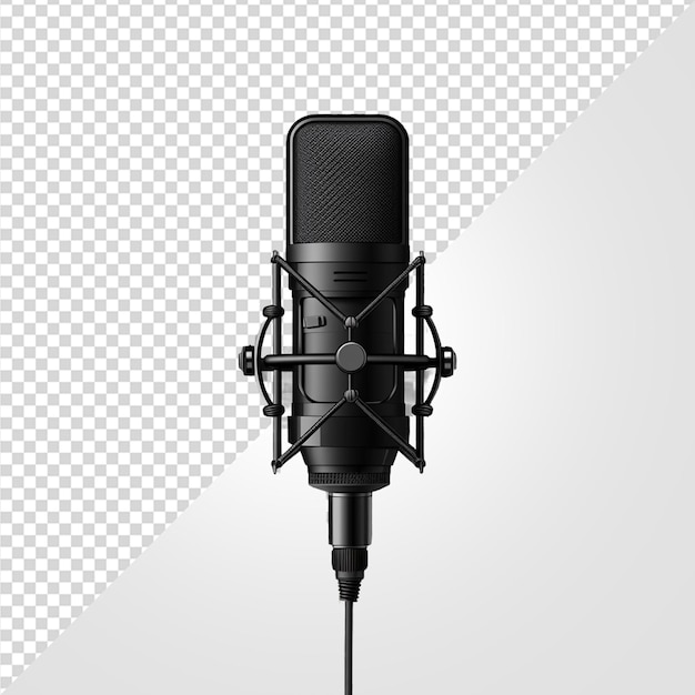 3d rendering Podcast Microphone on transparent background