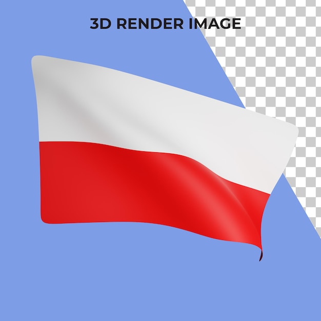 3d rendering of poland flag concept poland national day