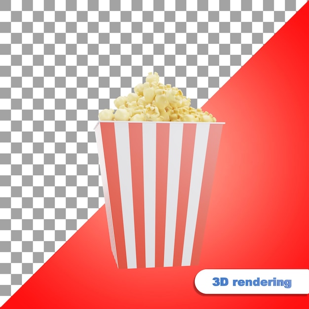 3d rendering pop corn.