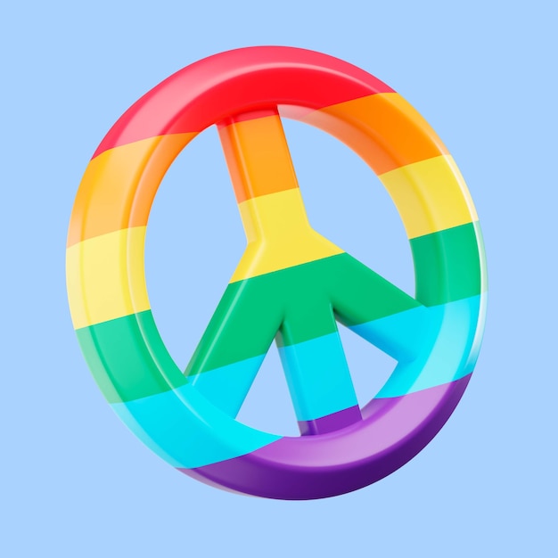 3d rendering of pride symbol