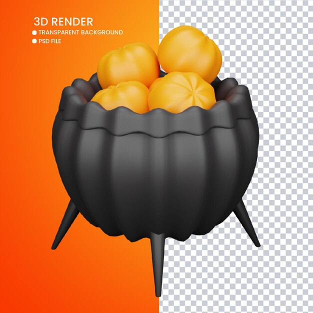 3d rendering of pumpkin container