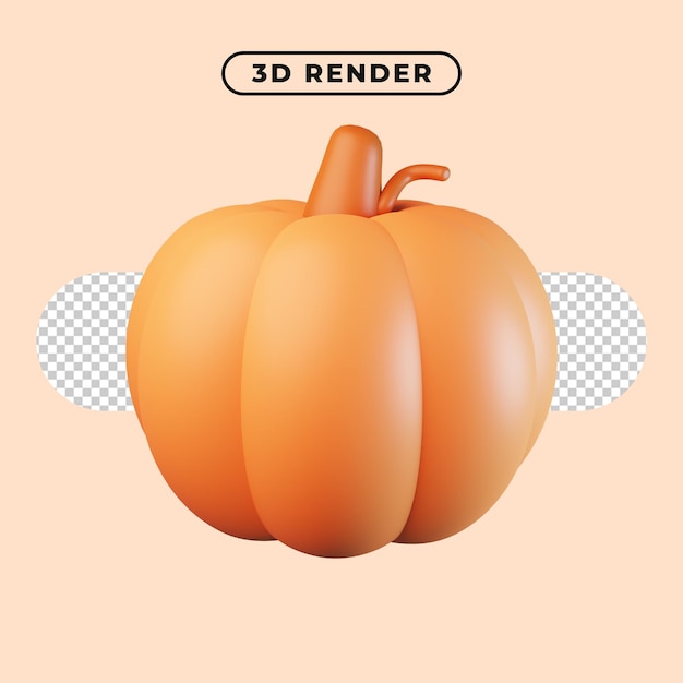 3d rendering of pumpkin icon