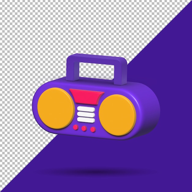 3d rendering radio icon