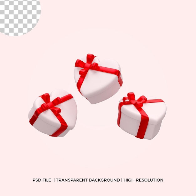 3d rendering realistic gift box