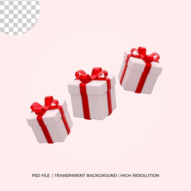 3d rendering realistic gift box