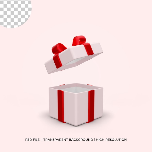 3d rendering realistic gift box