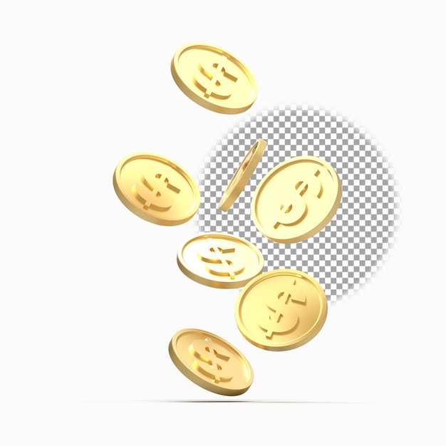 3d Rendering Realistic Gold Coins