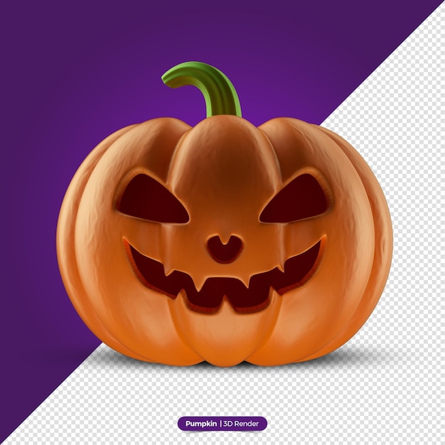 3d rendering of realistic halloween pumpkin