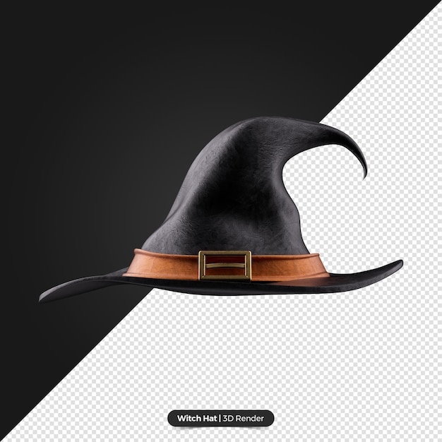 3d rendering of realistic halloween witch hat