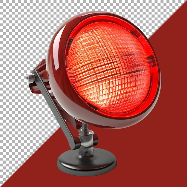 3D Rendering of a Red Light on Transparent Background Ai Generated