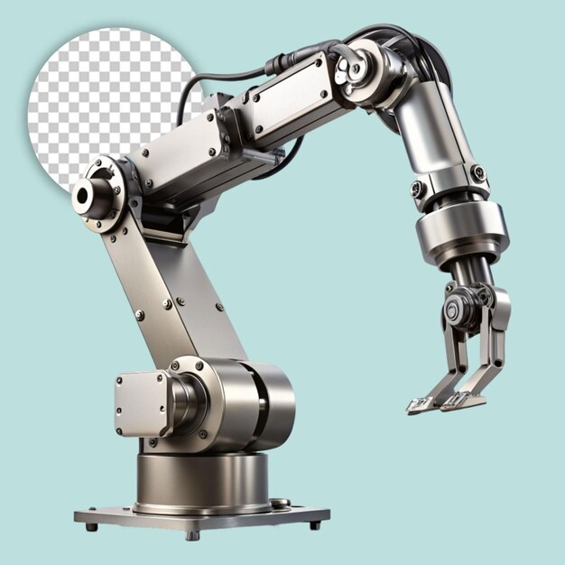 PSD 3d rendering robot arms with conveyor line