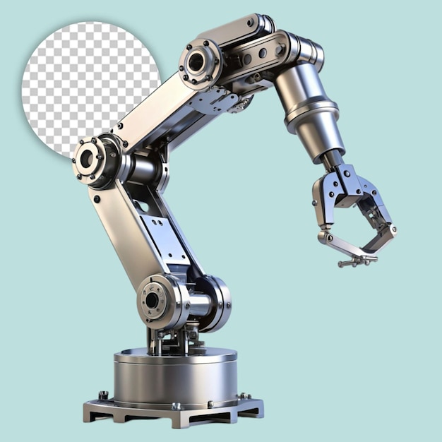 PSD 3d rendering robot arms with conveyor line