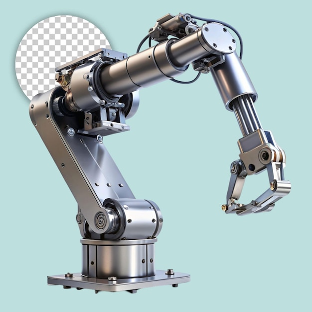 PSD 3d rendering robot arms with conveyor line