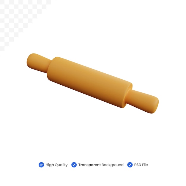 3d rendering roller pin isolated