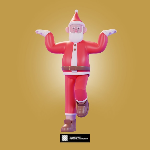 3d rendering santa claus