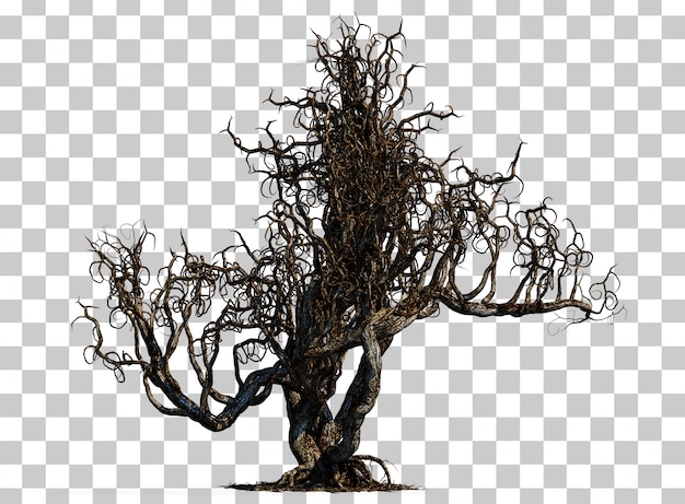 3d rendering of scary death tree