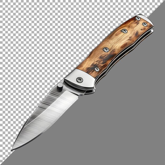 3D Rendering of a Sharp Knife Transparent Background Ai Generated