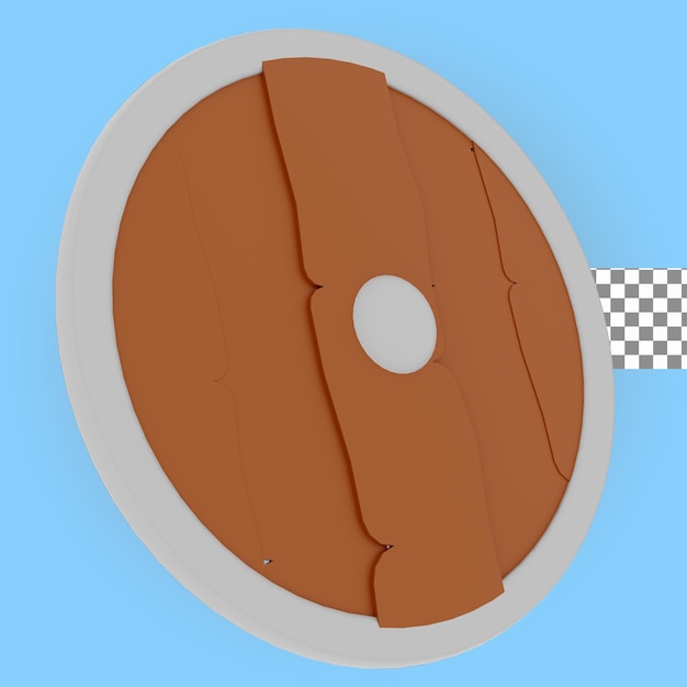 3d rendering of shield icon