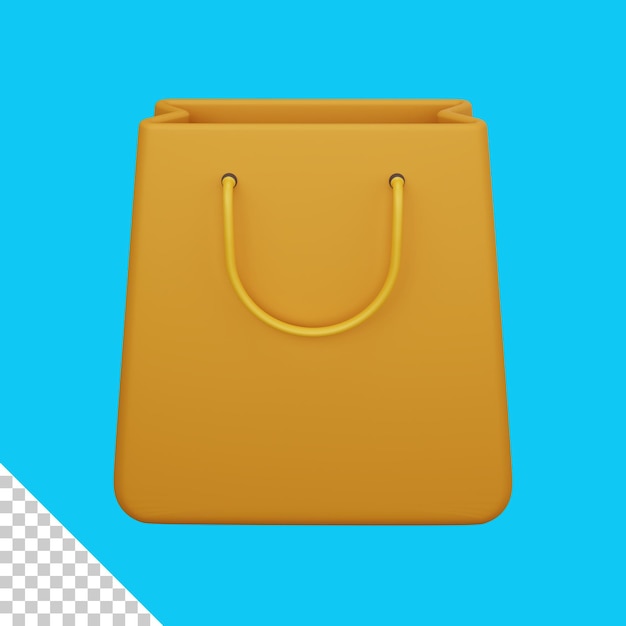 3d rendering shopping bag isolated useful for ecommerce or business online design illustration