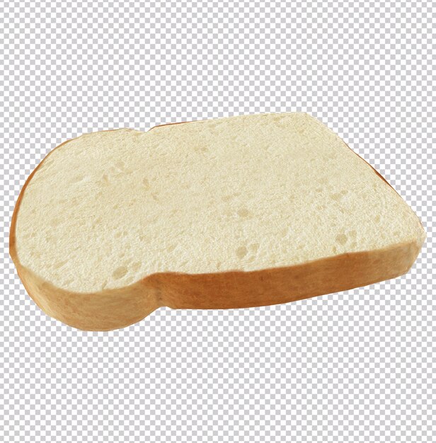 PSD 3d rendering of a slices of bread isolated on transparent background