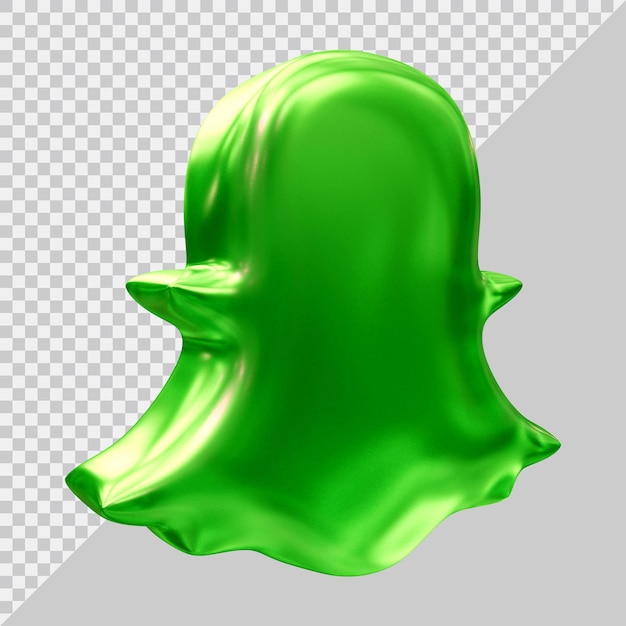 3d rendering of snapchat icon social media concept