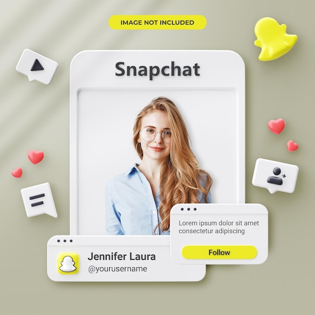 3d Rendering Snapchat Profile