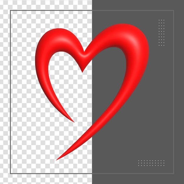 3d rendering Social Media Heart icon online social communication applications concept