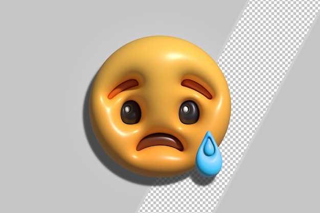 3d Rendering Of Social Media Sad React Premium Psd