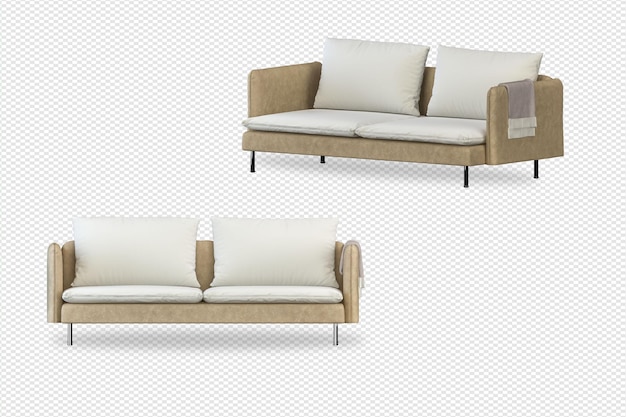 3d rendering of sofa concept