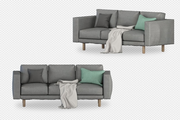 3d rendering of sofa concept