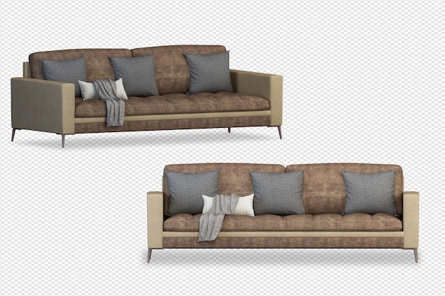 3d rendering of sofa concept