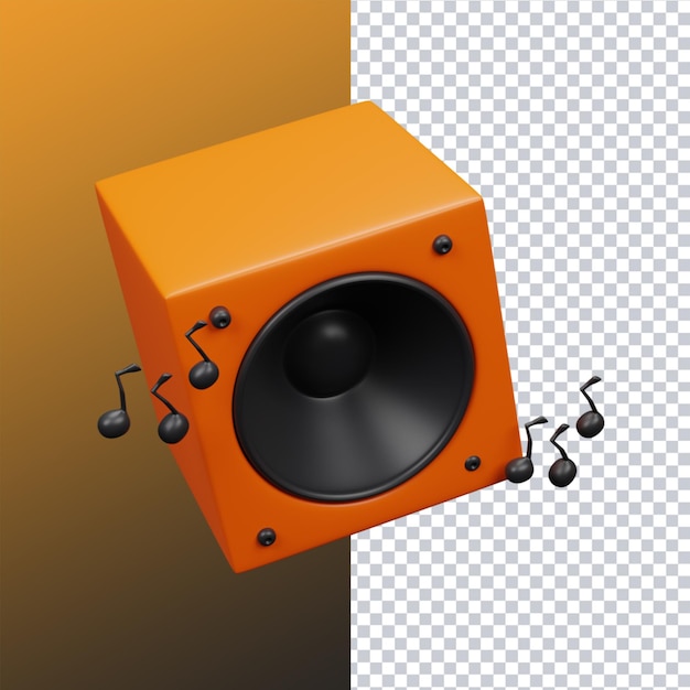 3d rendering of speaker for social media