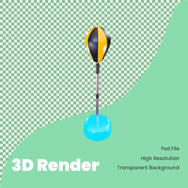 3d rendering speed ball standing icon