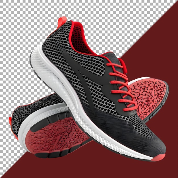 3D Rendering of a Sports Shoes on Transparent Background Ai Generated