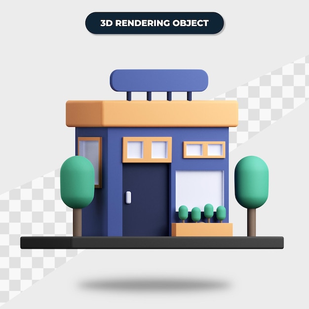 3D rendering store building