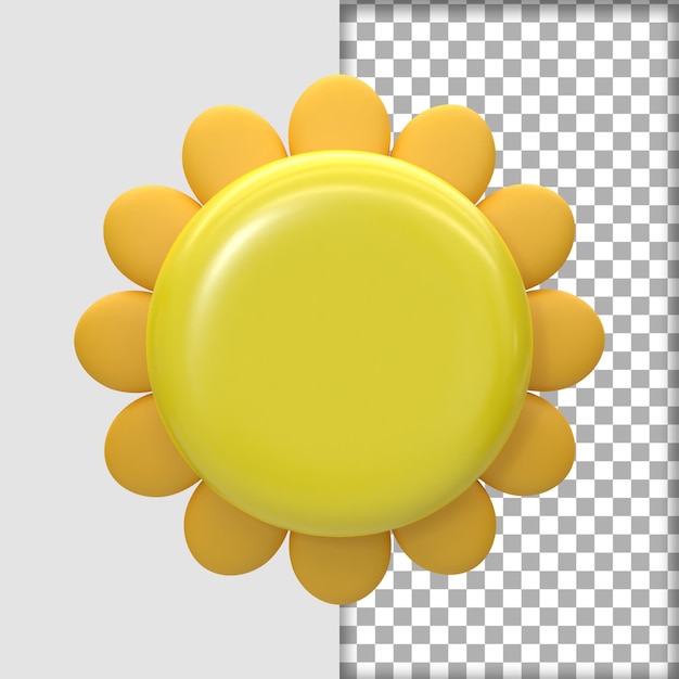 3d rendering Sunshine 3d summer icon