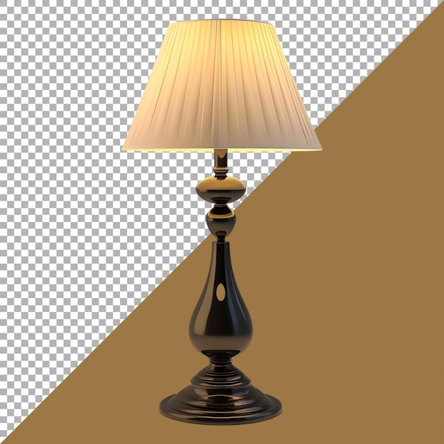 3D Rendering of a Table Light Lamp for Bedroom on Transparent Background Ai Generated