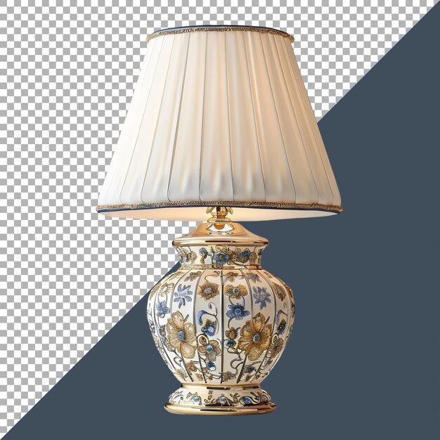 3D Rendering of a Table Light Lamp for Bedroom on Transparent Background Ai Generated