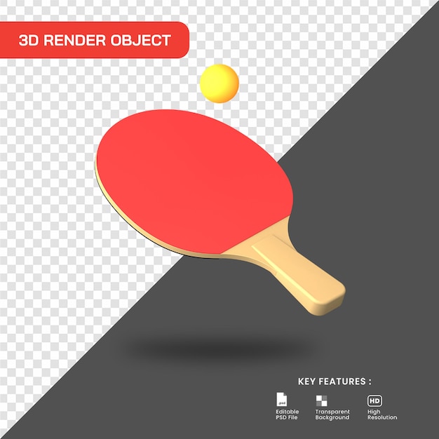 3d rendering table tennis icon