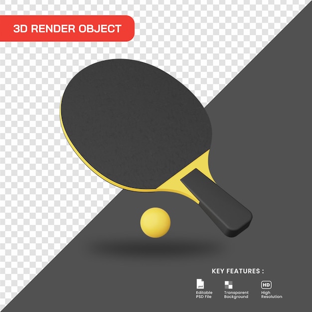 3d rendering table tennis icon