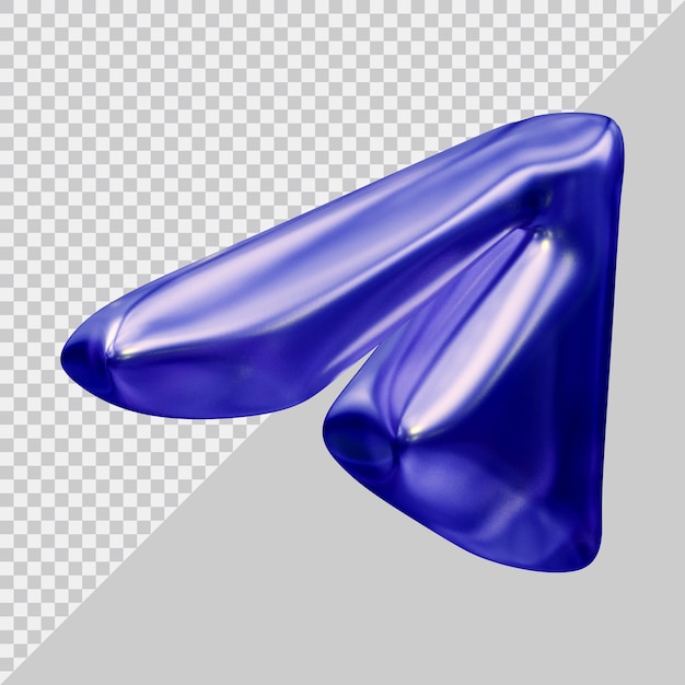 3d rendering of telegram icon social media concept