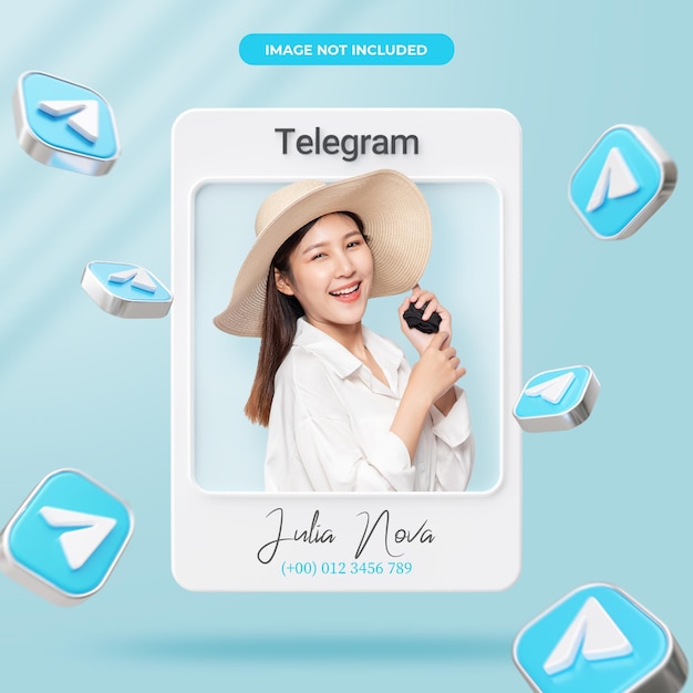 3d Rendering Telegram Profile