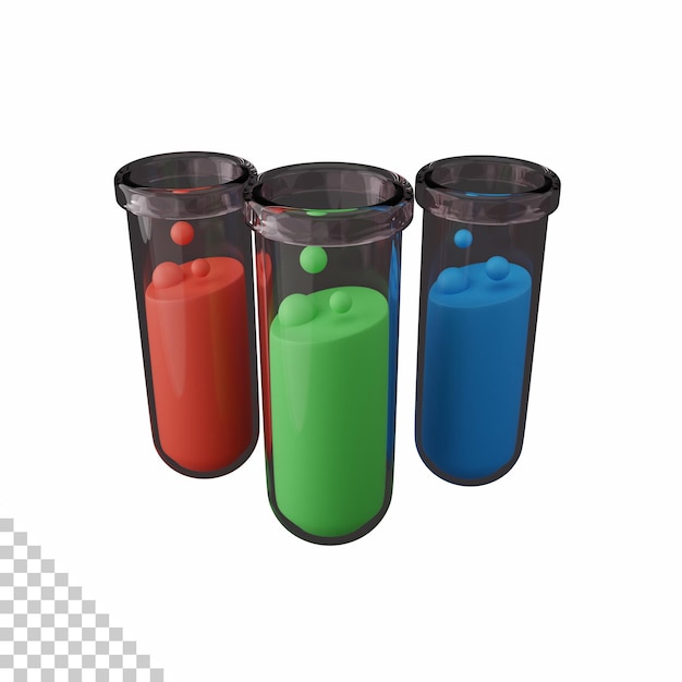 3d rendering test tube isolated useful for education learning knowledge school and class design